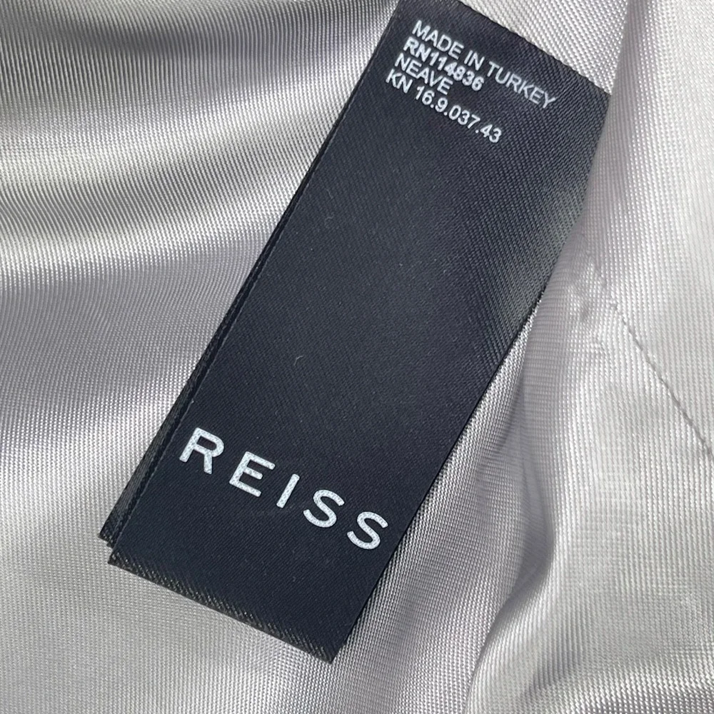 Reiss Blazer‎ Men 42R Grey Jersey Single Button Unstructured Knit Sport Coat